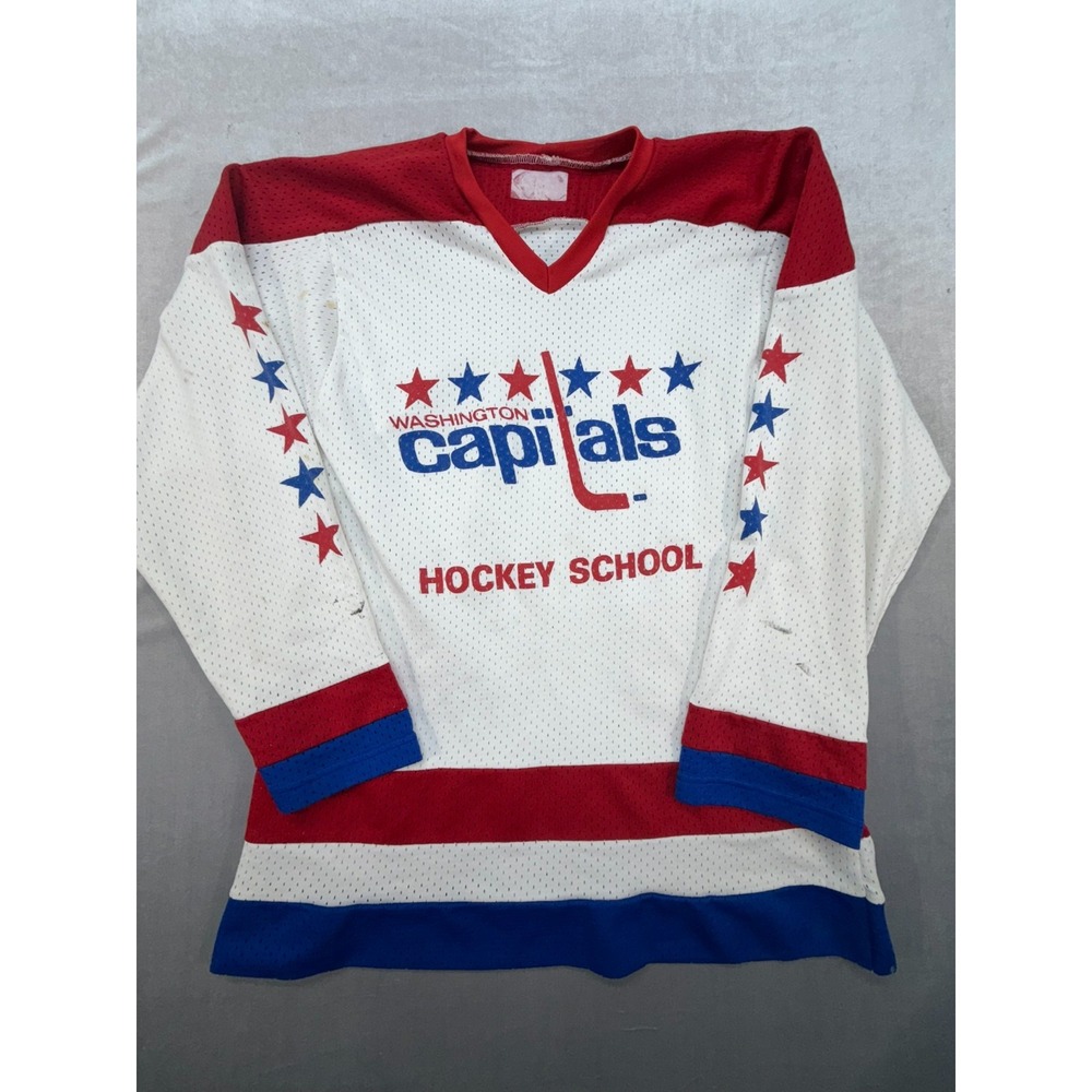 NHL Washington Capitals Hockey School Jersey White Medium Men